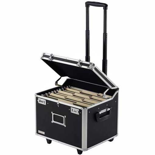 Vaultz Locking Mobile File Chest -Letter/Legal-Black