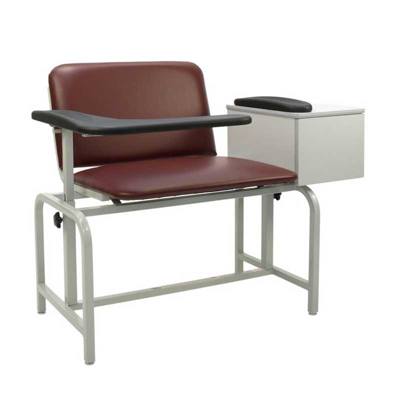 Winco Extra Large Padded Blood Drawing Chair with Cabinet