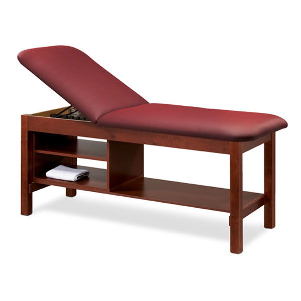 Clinton Eco Wood Treatment Table w/Shelving