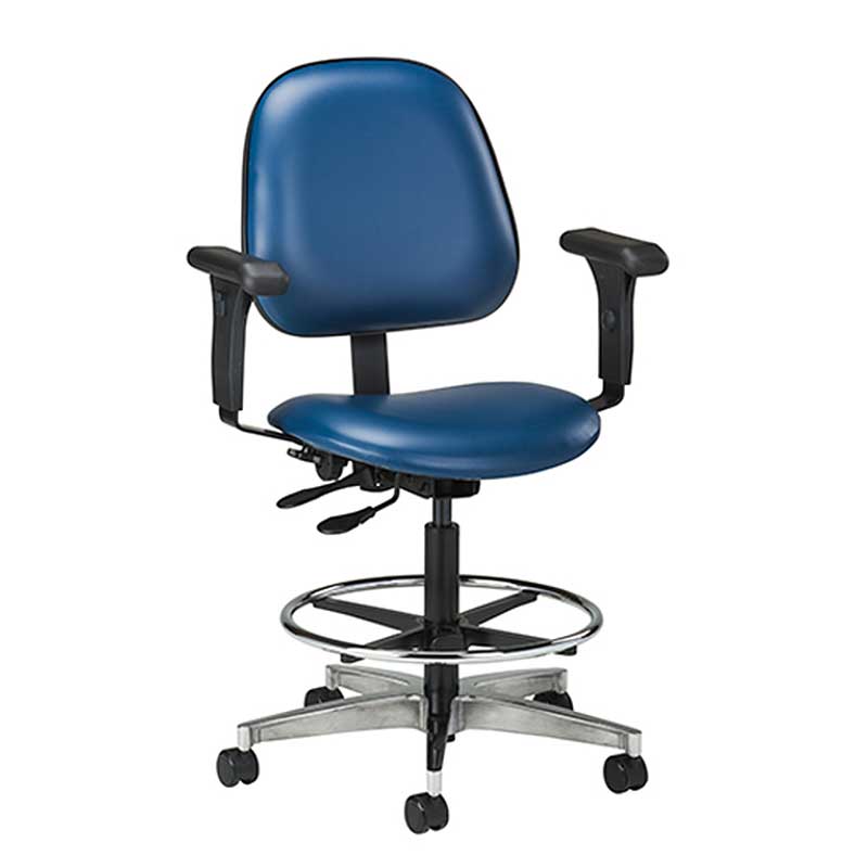 Clinton Lab Stool w/Contour Seat and Arms