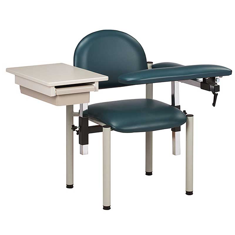 Clinton Padded Blood Drawing Chair w/Drawer
