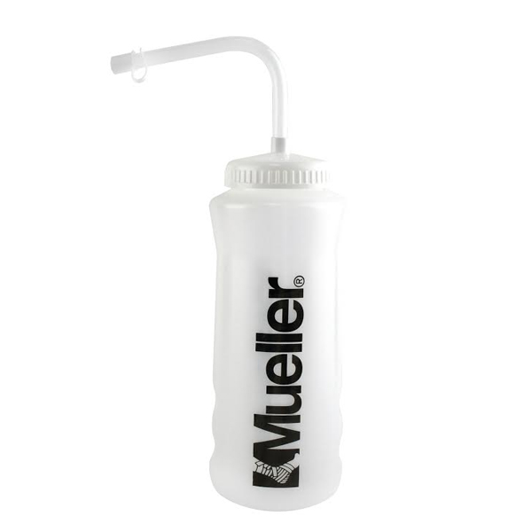 Mueller Natural Quart Bottle w/Logo and Straw