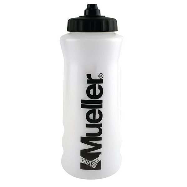 Mueller Natural Quart Bottle w/Logo and Sureshot Squeeze Cap