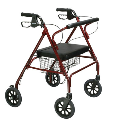 Drive Medical Bariatric Rollator With 8" Wheels