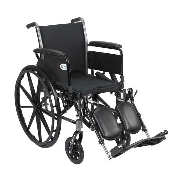 Drive Medical Cruiser III Wheelchair with Adjustable Arms and Leg Rests – Comfortable & Lightweight Mobility Solution