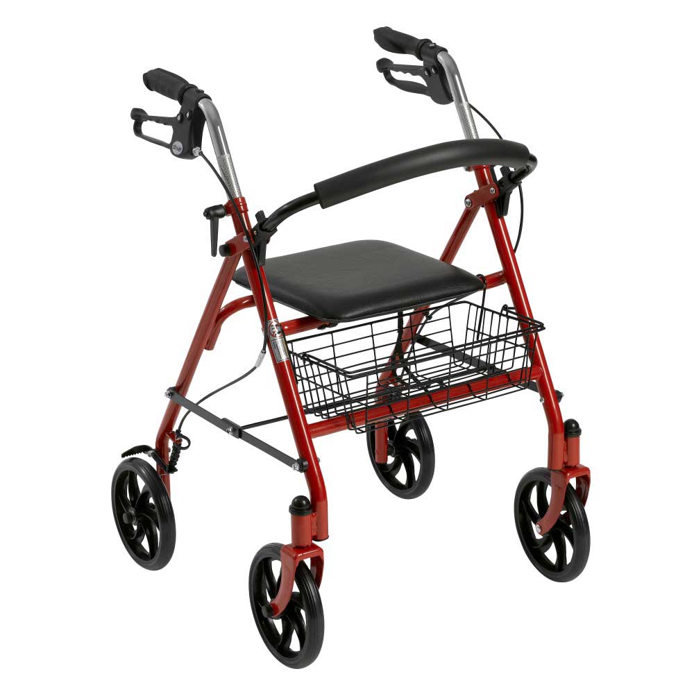 Drive Medical Four Wheel Rollator With Back Support
