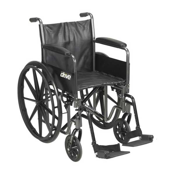 Drive Medical Silver Sport 2 With Fixed Arms and Footrests