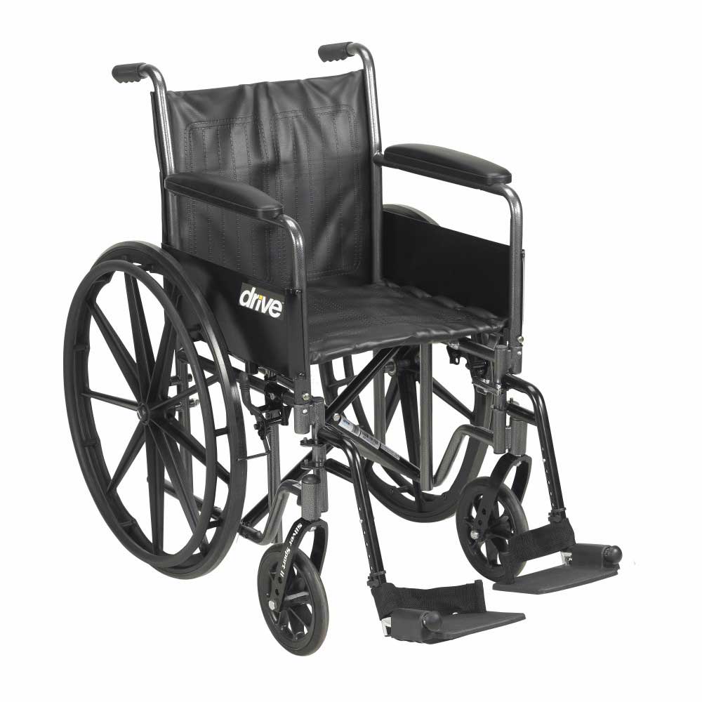 Drive Medical Silver Sport 2 With Full Arms and Footrests