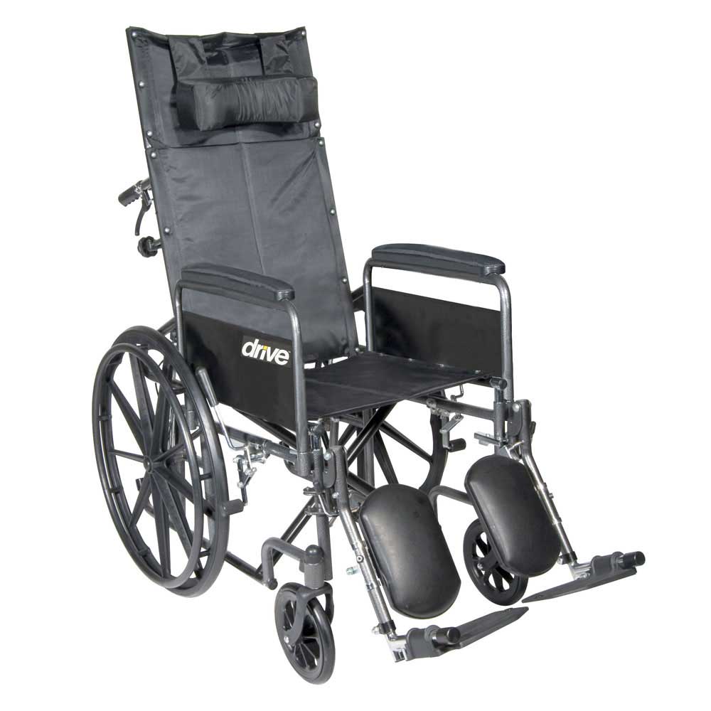 Drive Medical Silver Vein Sport With Leg Rests and Full Arms