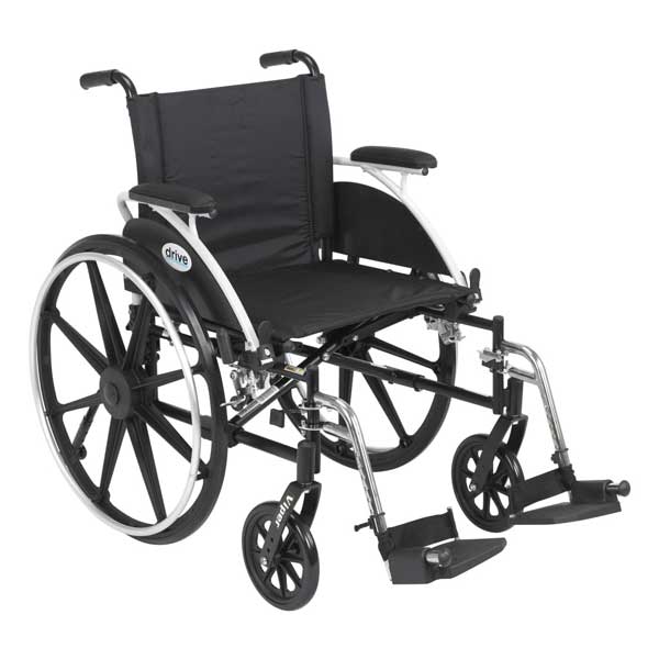 Drive Medical Viper Wheelchair With Desk Arms and Footrests