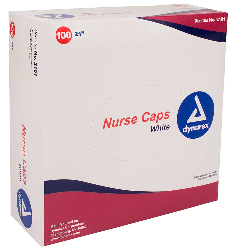 Dynarex O.R. Nurse Cap - 5 Box/Case (100 Caps/Box)