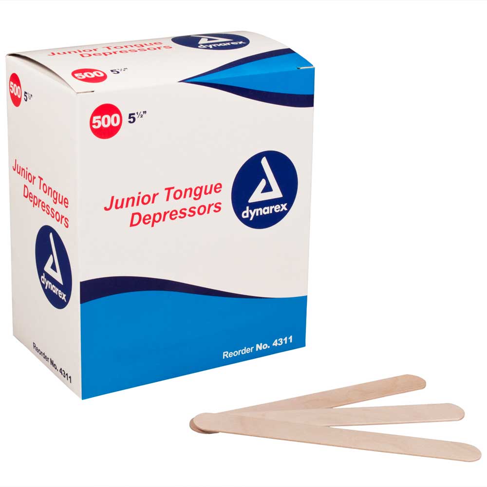 Dynarex Tongue Depressors Non-sterile - (Box of 500)