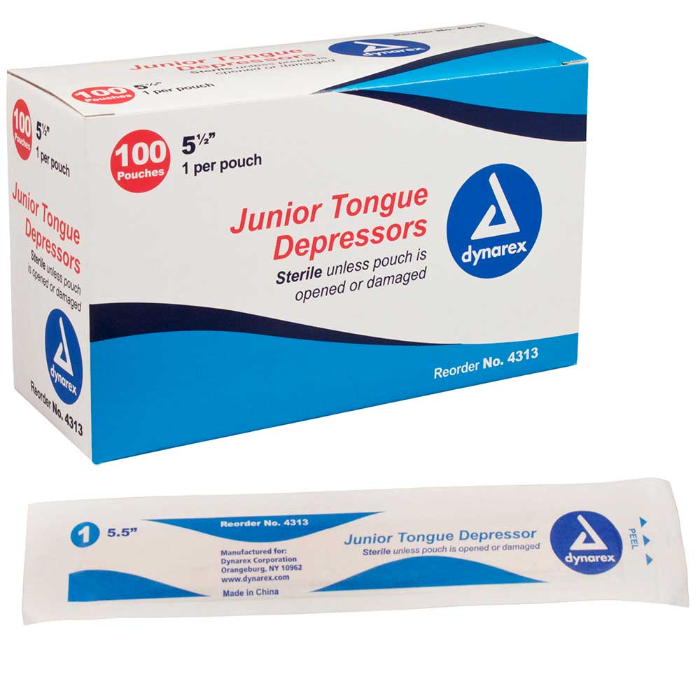 Dynarex Tongue Depressors Sterile 100/Box