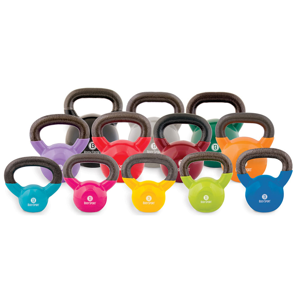 BodySport Vinyl Coated Super Thick Handles Kettlebells