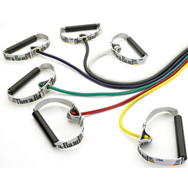 Theraband Professional Resistance Tubing with Soft-Grip Handles