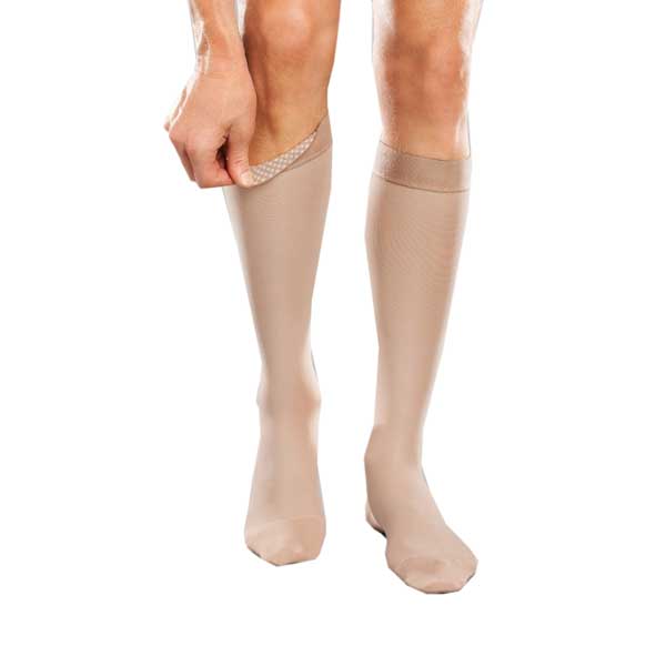 Therafirm Ease Opaque Silicone Dot Band Knee High 20-30mmhg