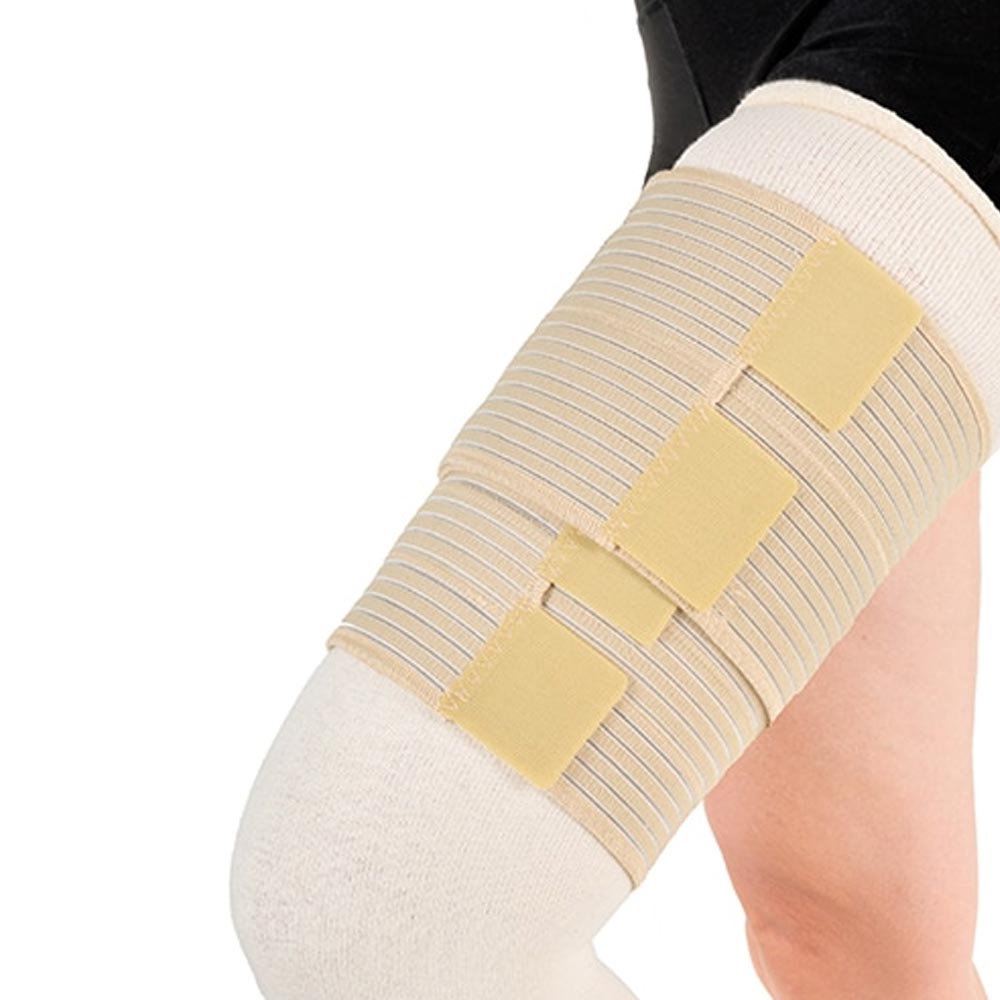 JOBST FarrowWrap Classic Compression Thighpiece – Tan - Comfortable Thigh Compression for Better Swelling Control