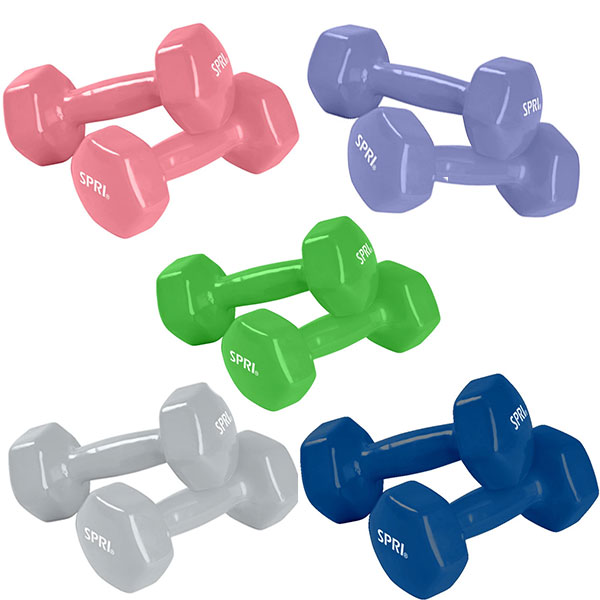 Spri Deluxe Vinyl Dumbbells