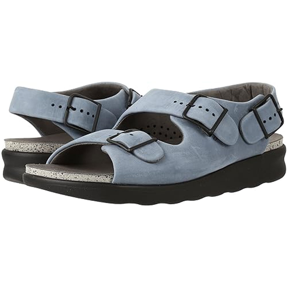 SAS Womens Relaxed Heel Strap Sandal-Denim