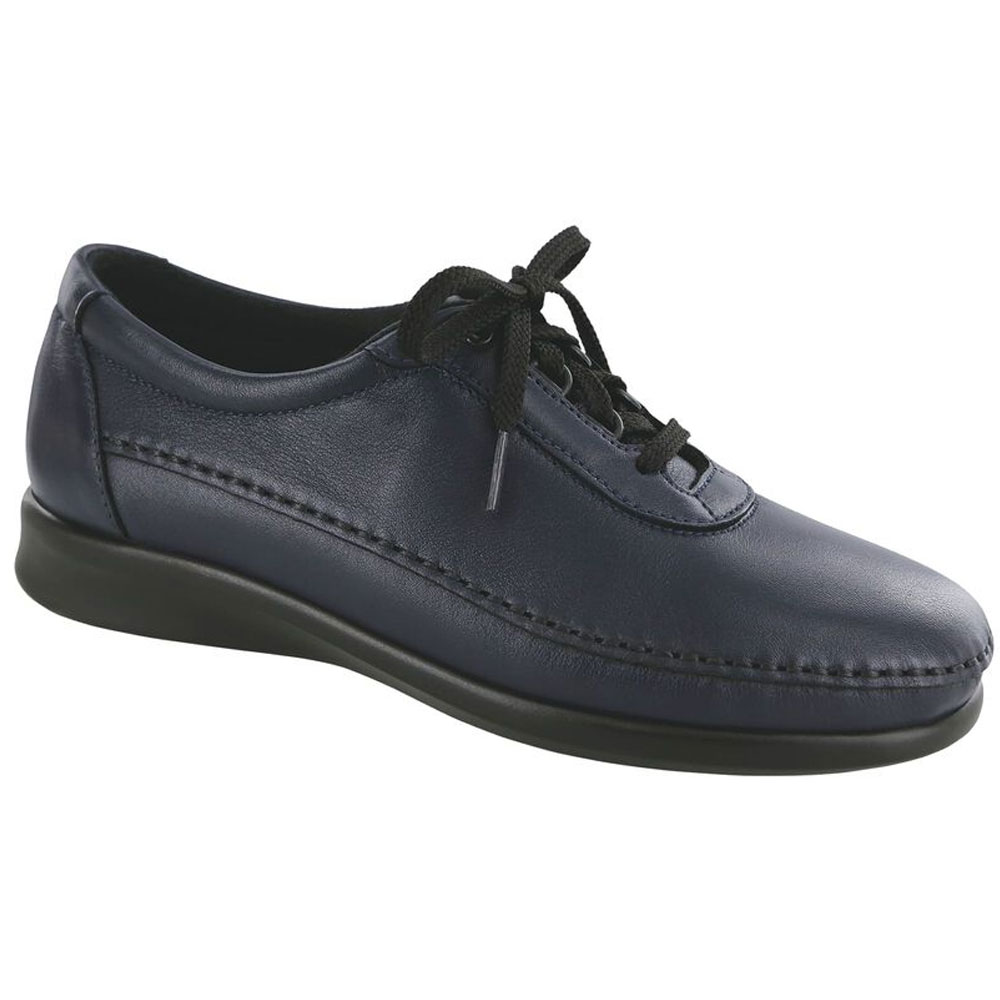 SAS Womens Traveler Athletic Lace Up Footwear-Navy