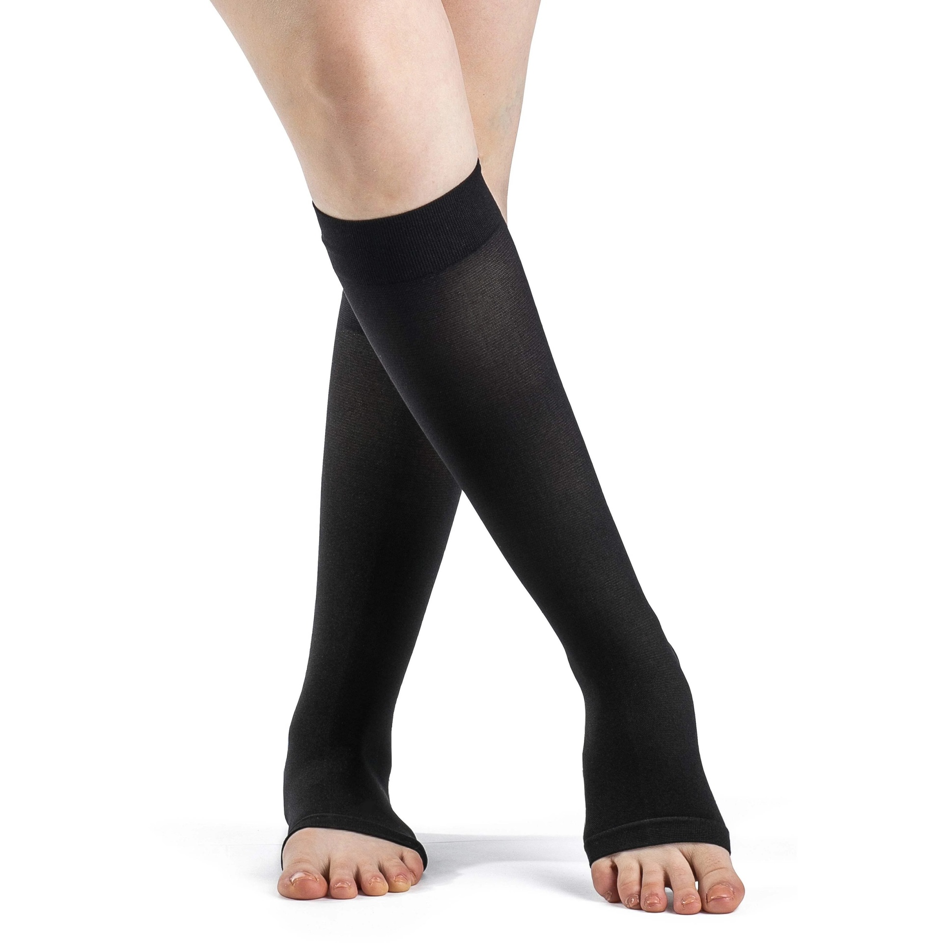 SIGVARIS 971 DYNAVEN Open Toe Calf-High Socks 15-20mmHg