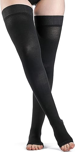 Sigvaris Dynaven Thigh High w/Grip Open Toe 20-30mmHg Unisex - Comfortable Thigh High Compression Support for Everyday Relief