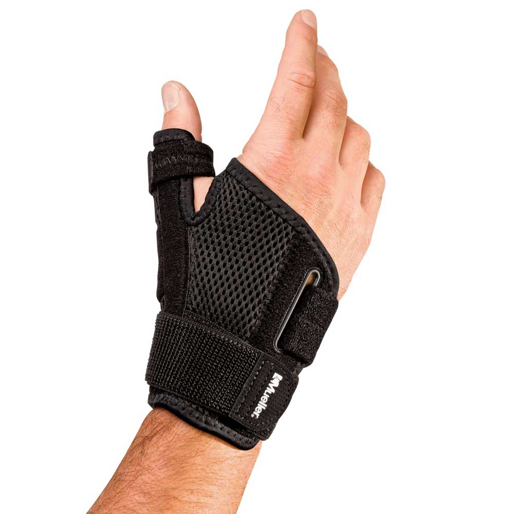 Mueller Reversible Thumb Stabilizer – Black OSFM for Left or Right Hand Support