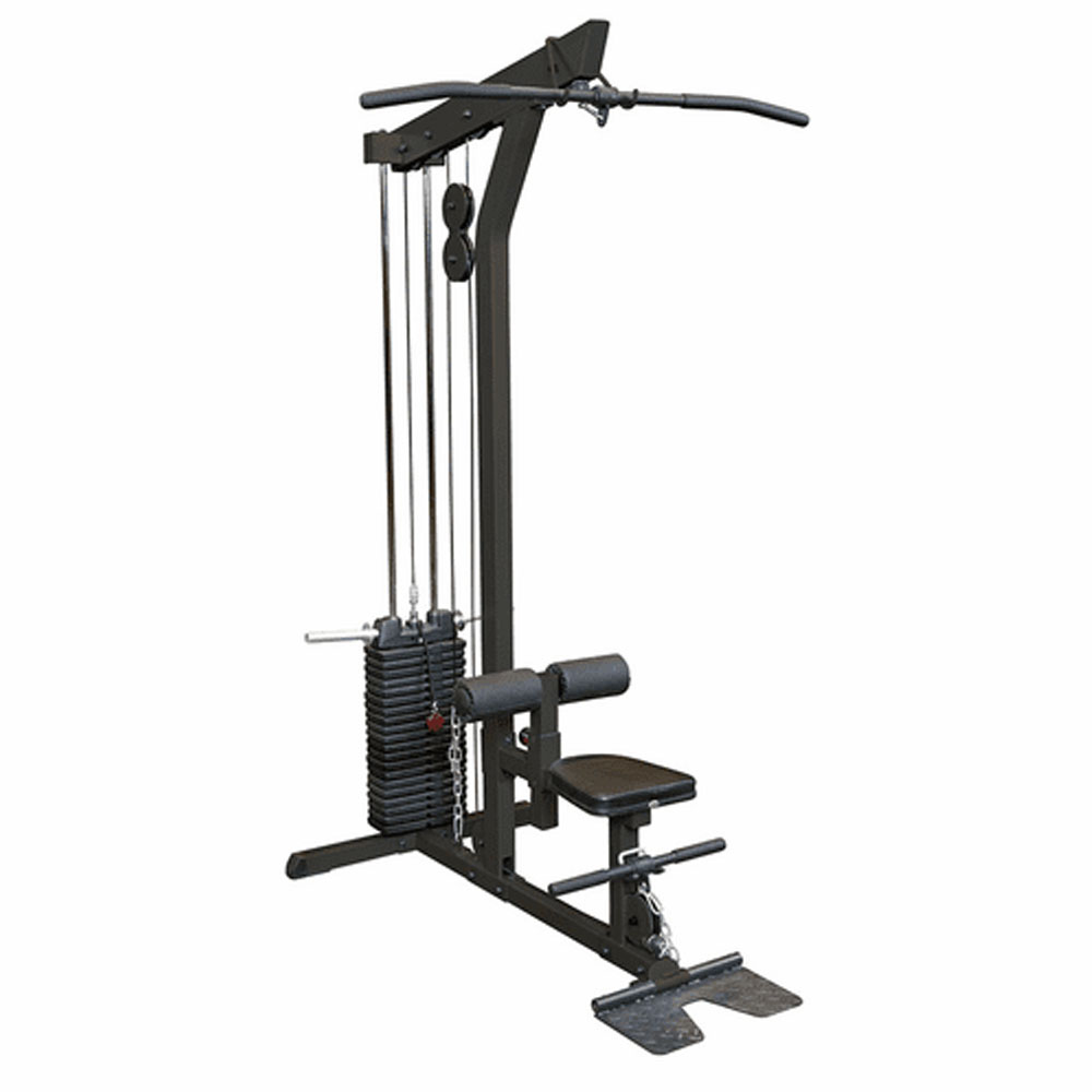 Body-Solid GLM85B/2 Pro Lat Machine 210 lb Stack-Black: Premium Strength Training Equipment