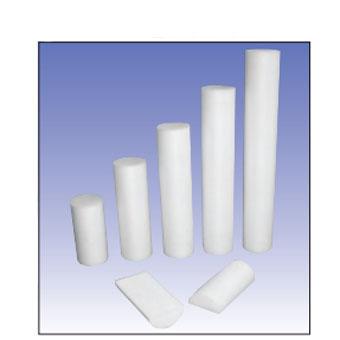 Open Box Cando White 6In-Wide(Di) Rollers 6 InX48 In Round