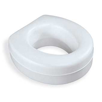 Medline Contoured Plastic Raised Toilet Seat -300lb Cap-3/Cs