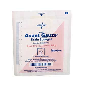 Medline Avant Gauze Sterile Drain Sponge