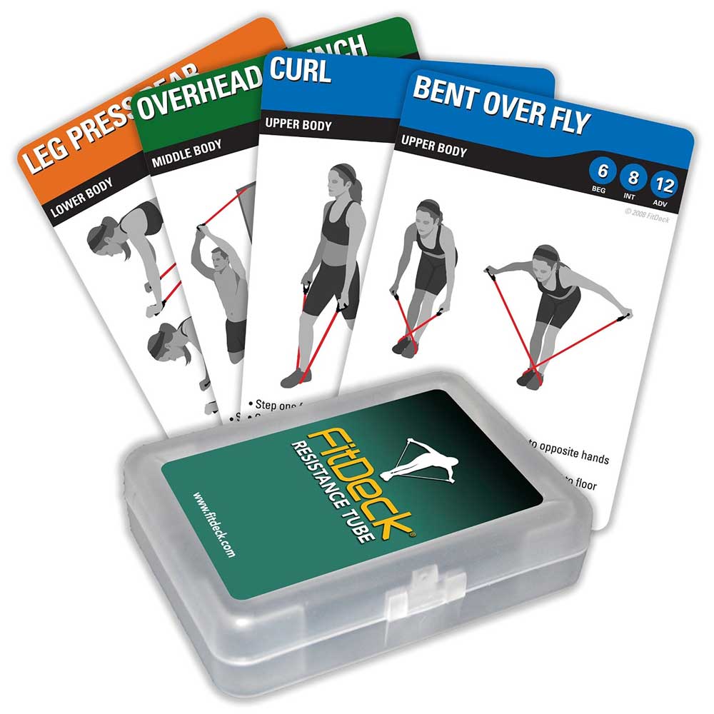 FitDeck Resistance Tube Exercise Playing Cards