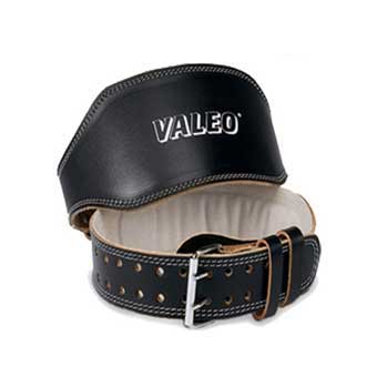 Valeo Padded Leather Lifting Belts-6" Small Black