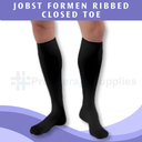 Jobst forMen Ribbed Closed Toe 20-30-mmHg