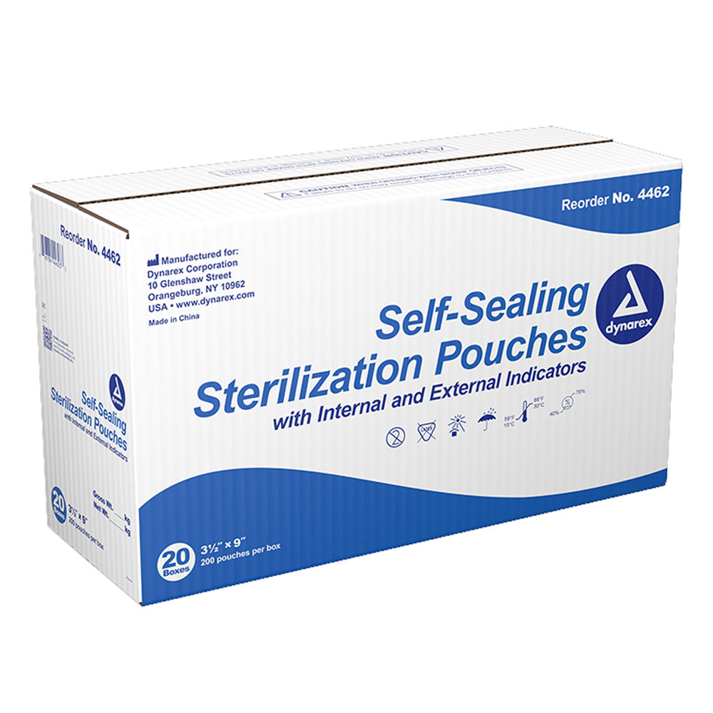 Dynarex Sterilization Pouches (3.5" x 9") Case Break