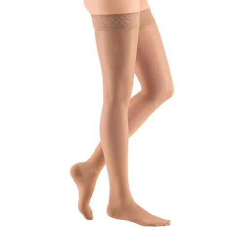 Mediven Women's Elegance Closed Toe Thigh w/ Topband 16-20mmhg-Beige