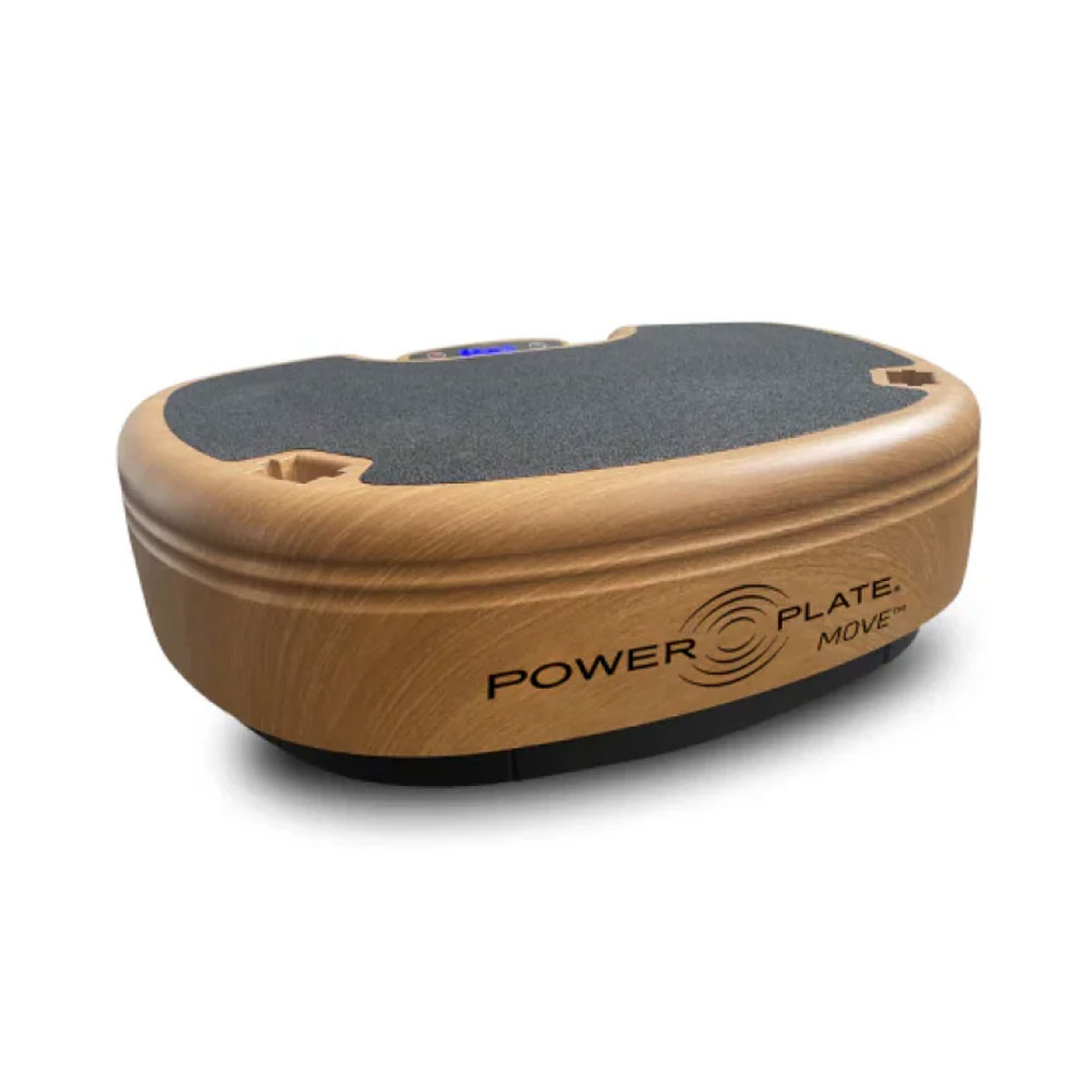 Power Plate MOVE (Wood Finish) – Compact Whole Body Vibration Platform for Effective Home Workouts