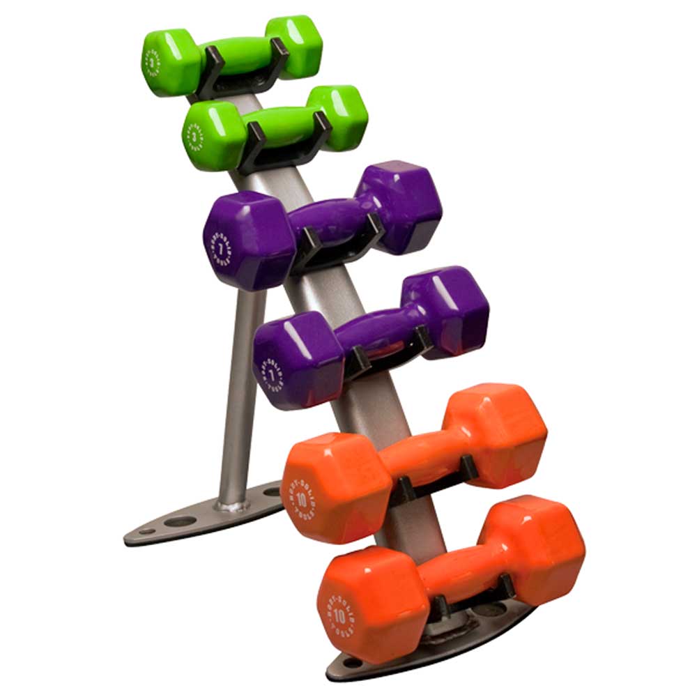 Body Solid - 3 Pair Vinyl Dumbbell Rack