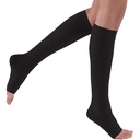 JOBST Relief Compression Knee High 20-30 mmHg Open Toe Stocking - Black - Comfortable Knee High Compression for Daily Leg Support