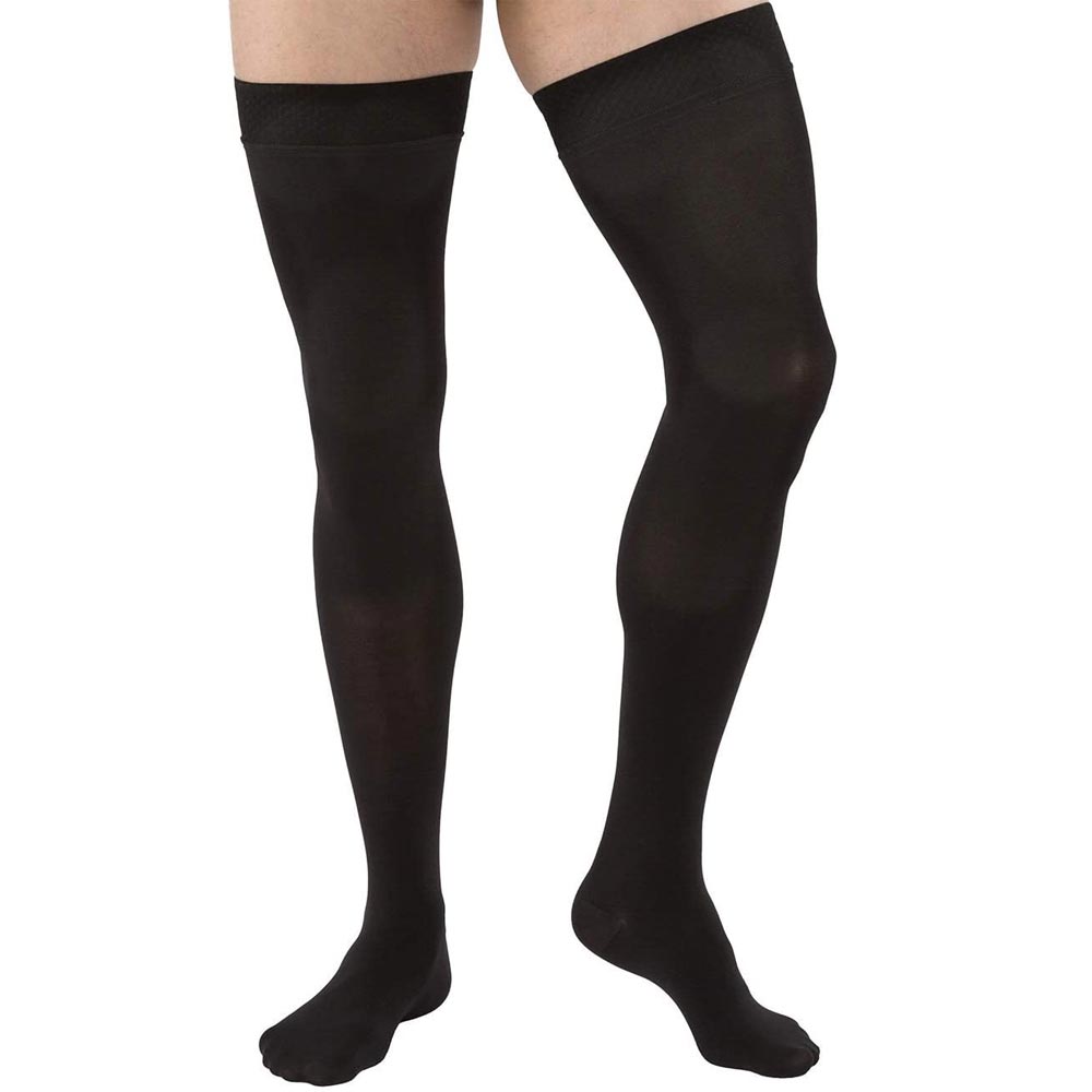 JOBST Relief Thigh High Silicone Closed Toe 30-40 mmHg Compression Socks-Petite