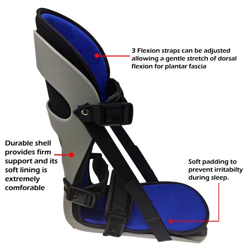 Open Box Plantar Fasciitis Night Splint Support - Blue