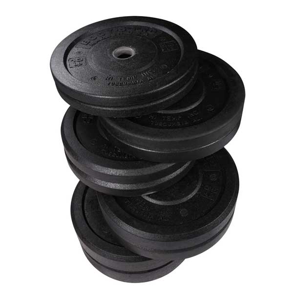 Body Solid Premium Bumper Set Black 260 lbs – Durable, High-Performance Weight Plates for Strength Training