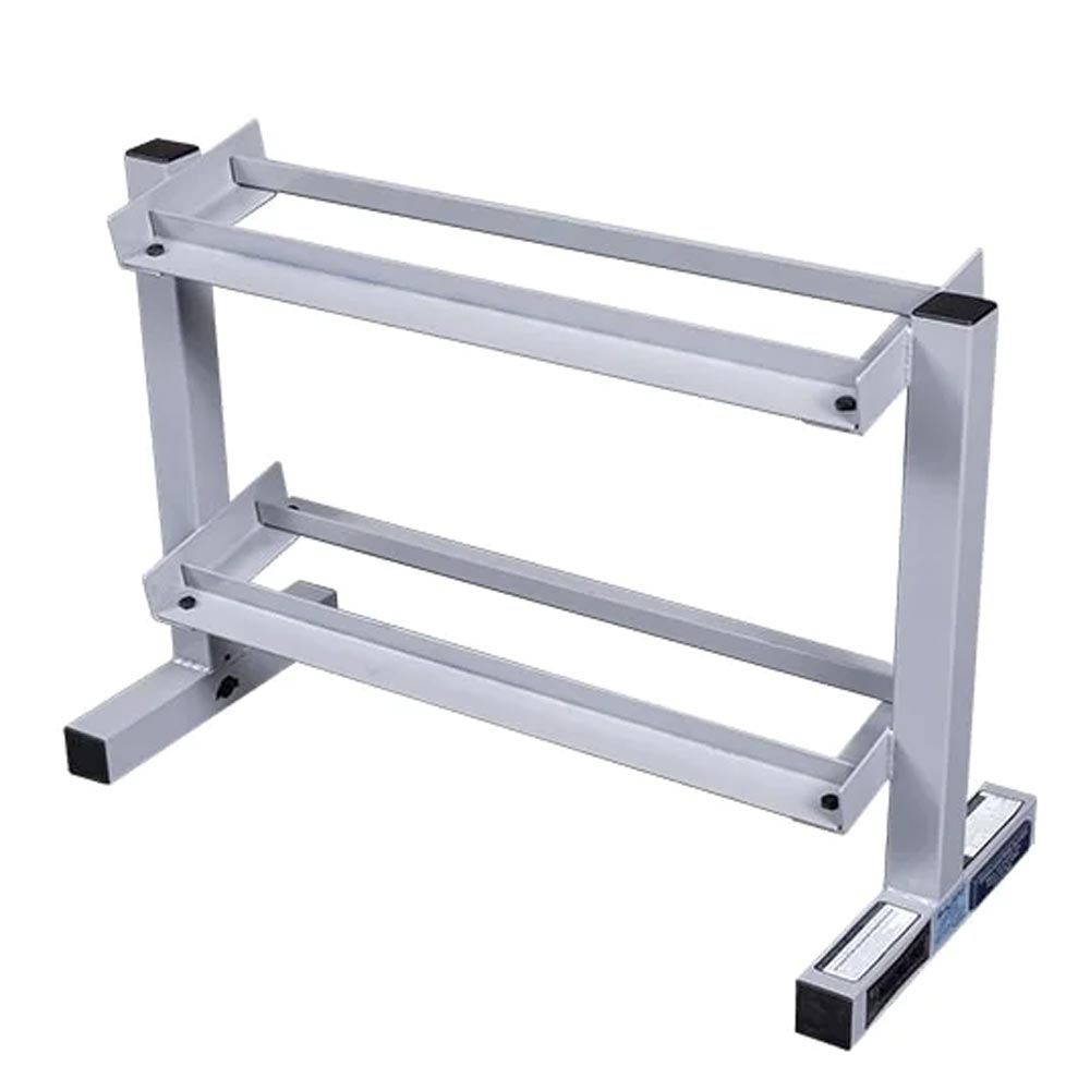 Body-Solid Powerline Dumbbell Rack – Space-Saving 2-Tier Weight Rack for Home or Studio Gyms