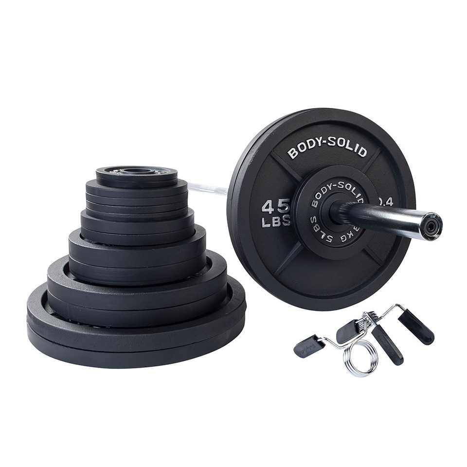 Body-Solid OSB Cast Iron 2" Olympic Weight 400 LB Set
