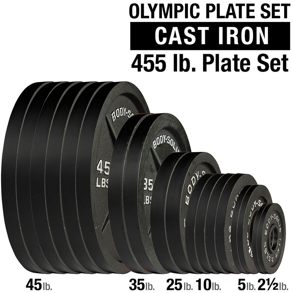 Body-Solid 455 LB Cast Oly Set