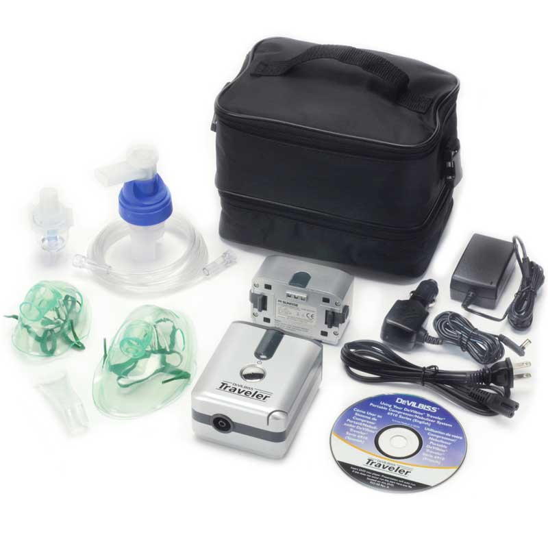 DeVilbiss Traveler Portable Compressor Nebulizer System | Convenient, Compact, and Reliable Nebulizer for On-the-Go Respiratory Care