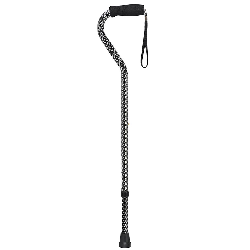 Drive Medical Offset Handle Cane Black Wave - Reliable Support for Better Mobility