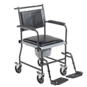Drive Portable Upholstered Commode with Wheels and Drop-Arm – Comfortable, Safe, and Easy to Use for Seniors