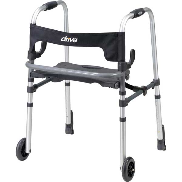 Drive Medical Clever Lite LS Rollator with Seat and Brakes – Adjustable, Lightweight Rollator Walker for Enhanced Mobility and Comfort