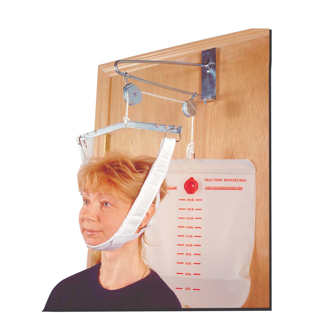 Drive Medical Over Door Traction Set – Adjustable Home Traction for Neck and Back Pain Relief